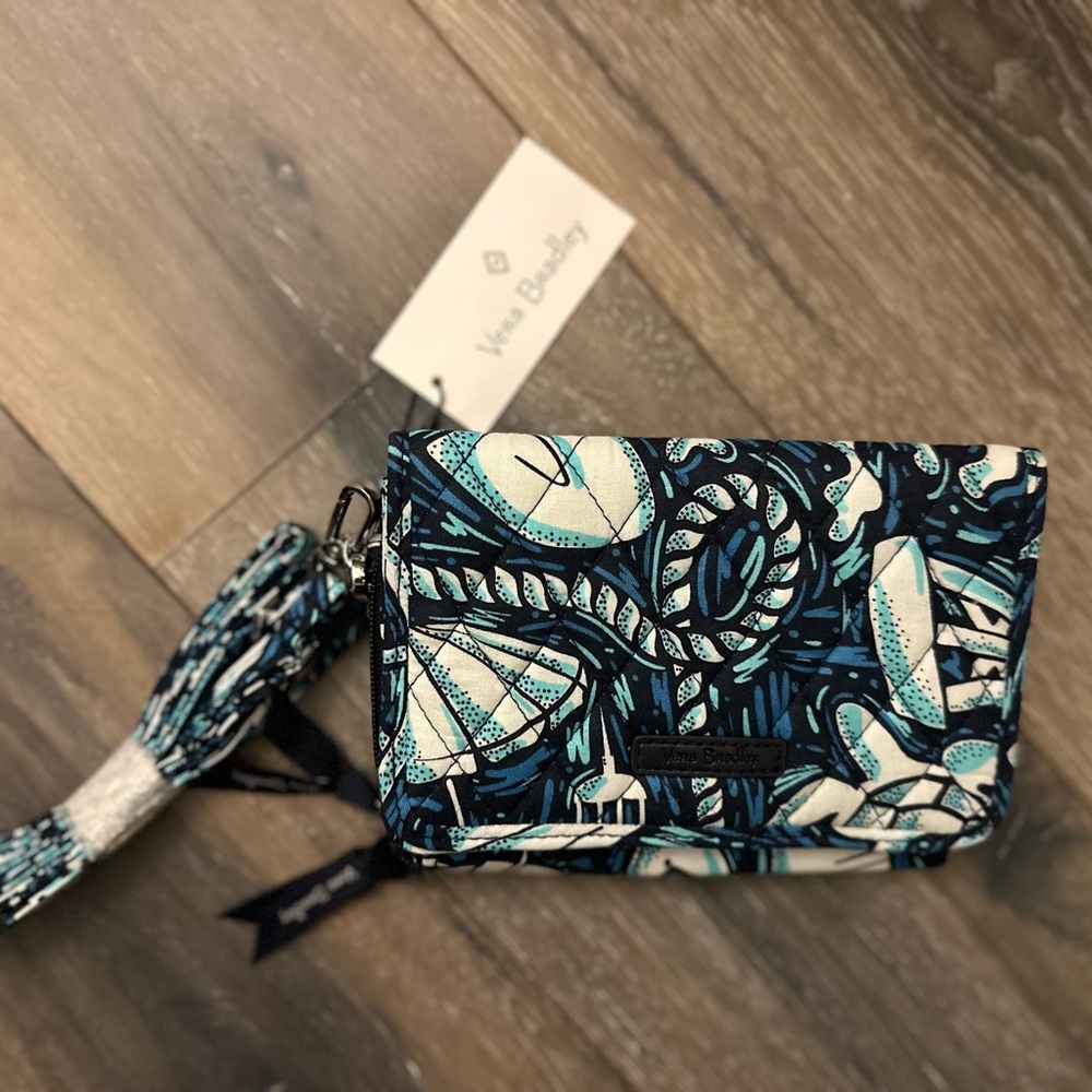 Vera Bradley Blue and White Crossbody Bag wallet